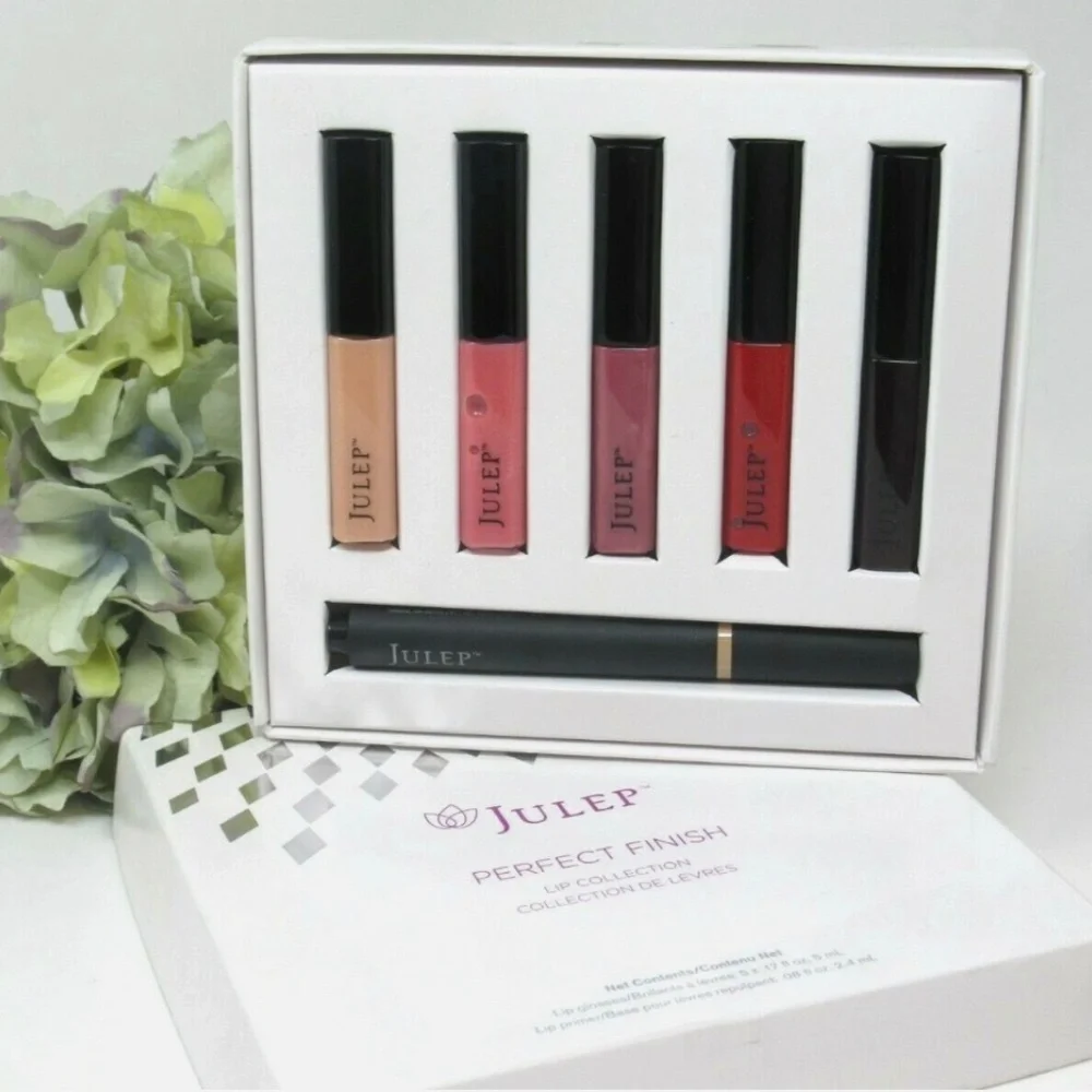 Julep Perfect Finish Lip Collection, 4 Lip Glosses, New in Box